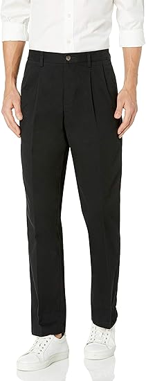 Men's Classic-Fit Wrinkle-Resistant Pleated Chino Pant (Available in Big & Tall)
