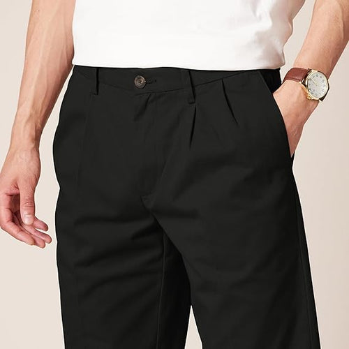 Men's Classic-Fit Wrinkle-Resistant Pleated Chino Pant (Available in Big & Tall)