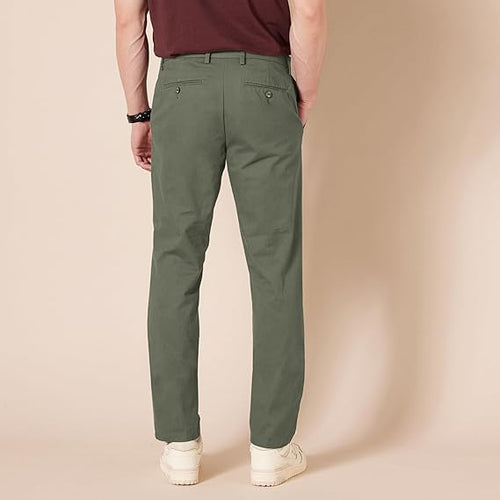 Mens Slim-Fit Wrinkle-Resistant Flat-Front Chino Pant